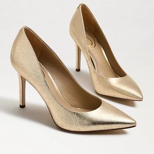 Sam Edelman Hazel Pump - Gold Leaf Feather